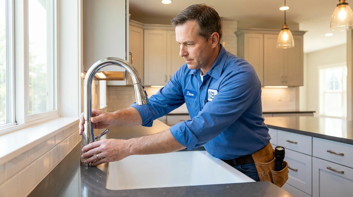 Kitchen faucet installation by Johns Plumbing LLC in Ackley