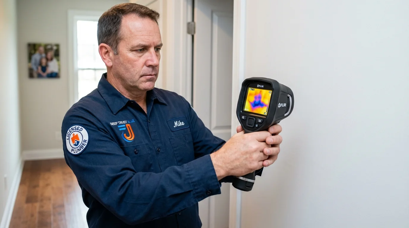 Thermal imaging leak detection by Johns Plumbing LLC in Ackley
